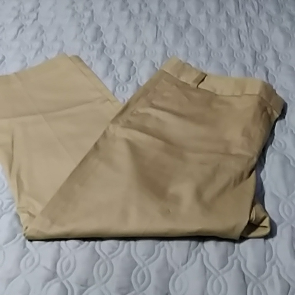 J Crew City Fit Tan Cotton Pants